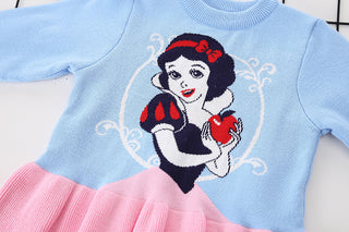 Princess Snow White Printed pure Cotton Soft Sweater for Little Girls - shopfils.com