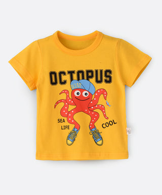 Babyqlo Cool Octopus printed cotton t-shirt for boys