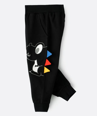 Babyqlo Dino feature with colourful spikes cotton lounge pants for boys