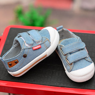 Sky Color Denim Style Shoes for Little Kids - shopfils.com