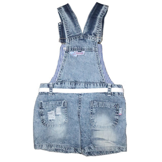 Beautiful Embroidered Flower Dungaree for Baby Girls - shopfils.com