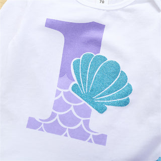 My First Mermaid Themed Party set for Girls - Purple