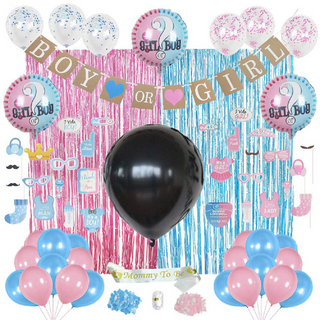 Gender Reveal Decorations, Boy or Girl Gender Reveal Party Supplies Kit  Gender Reveal Balloons Pink and Blue, Baby Reveal Party Decor