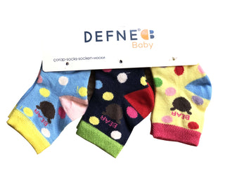 Multi Colored 3 Pairs Pack Of Socks for Infants - shopfils.com