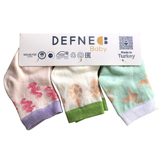 Cute Multi Colored 3 Pairs Pack Of Socks for Infants - shopfils.com
