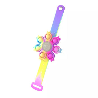 Cookieducks Fidget spinner rotating light up in the dark luminous bracelet for kids