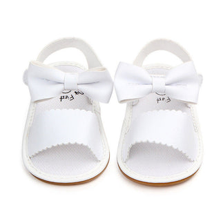 Cute Newborn Infant Baby Girls Bowknot Princess Shoes PU Non-slip Rubber Shoes 0-18 M - shopfils.com