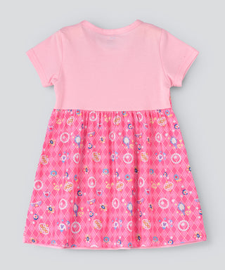 Princess printed spaghetti dress with attached t-shirt for Girls