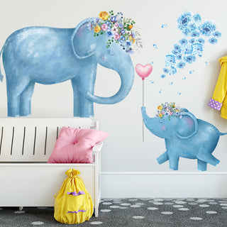 Mama and Baby Elephant Wall Sticker For Baby and Kids Room
