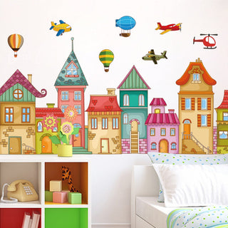 Castle Small town Wall Sticker For Baby and Kids Room